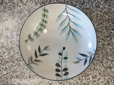 ROUND GLASS BOTANICAL PLATE