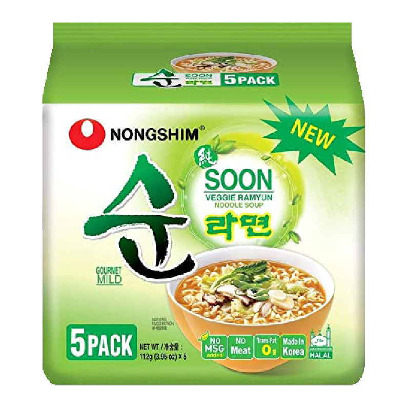 Nongshim Soon Veggie Ramyun (Pack of 5)