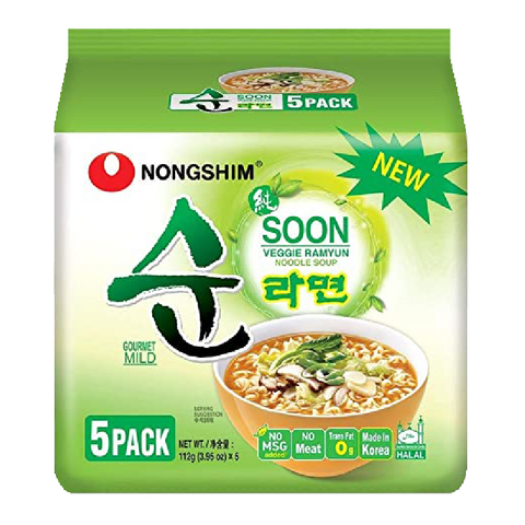 Nongshim Soon Veggie Ramyun (Pack of 5)